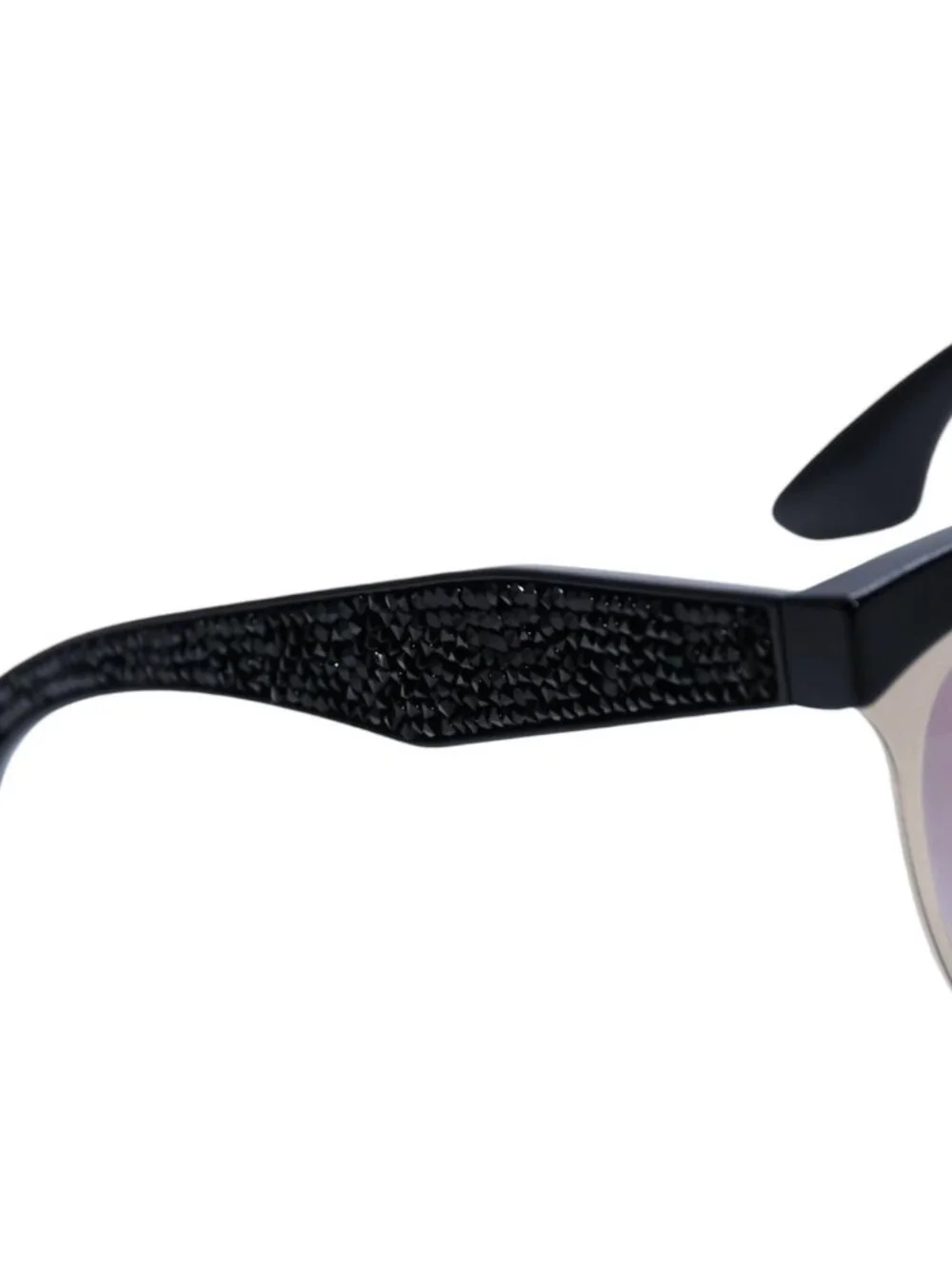 Miu Miu Cat Eye Sunglasses Eyewear Rhinestone Black